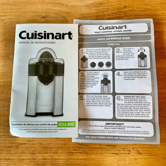 Cuisinart Citrus Juicer Pulp Control Model CCJ- 500 Adjustable NIB - Picture 3 of 16